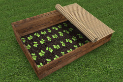 Pflanzbeet mit Beschattung